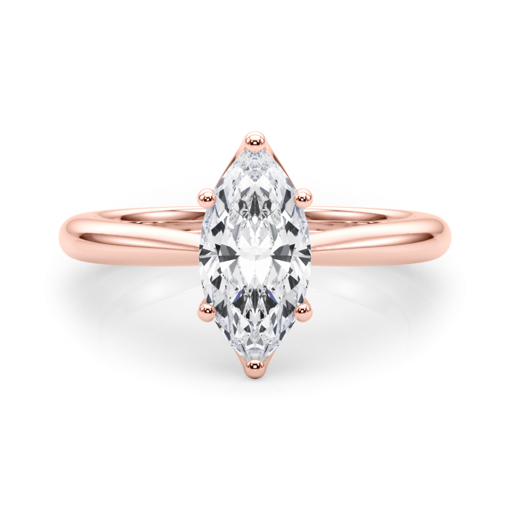 SunshineDiamonds Diamond Solitaire Diamond Rings in 9K Rose - 45