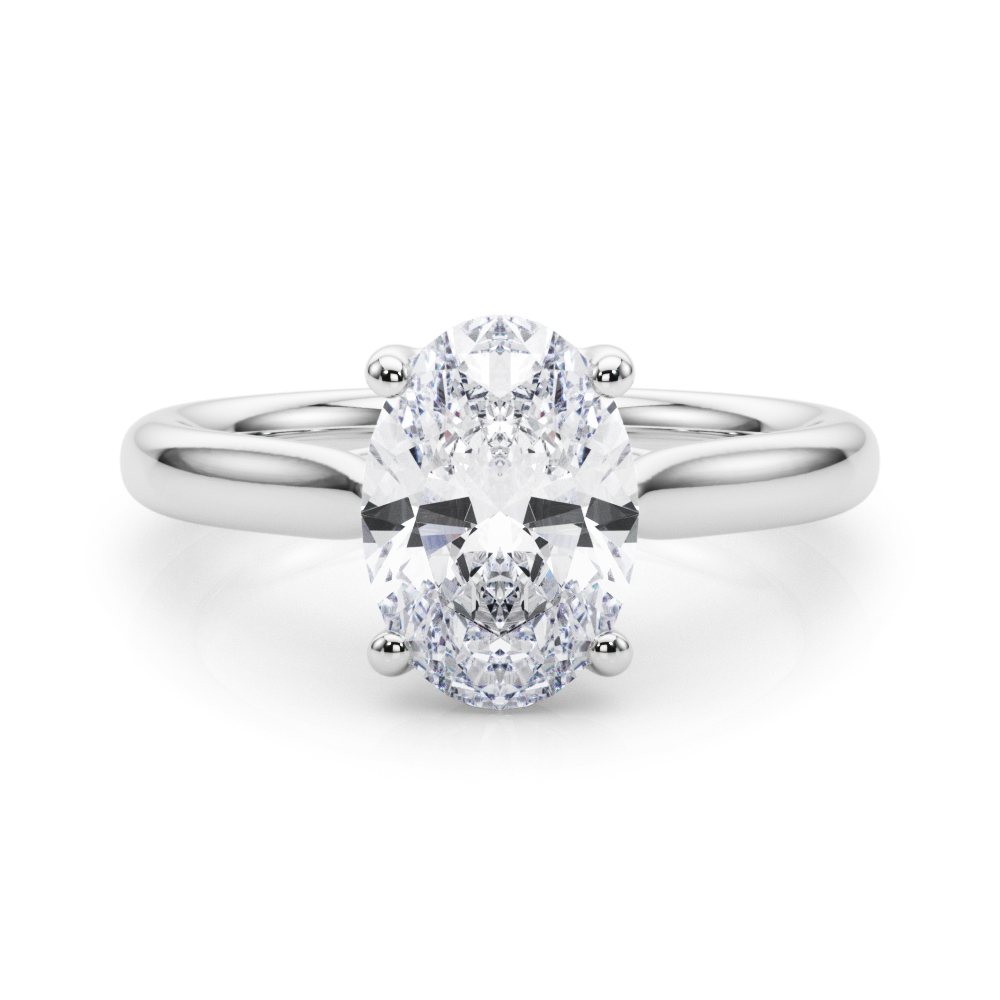 Diona Natural 4 Prong  Solitaire Diamond Ring