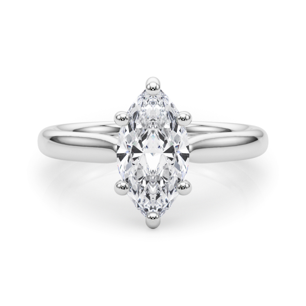 Deorna Natural 6 Prong  Solitaire Diamond Ring
