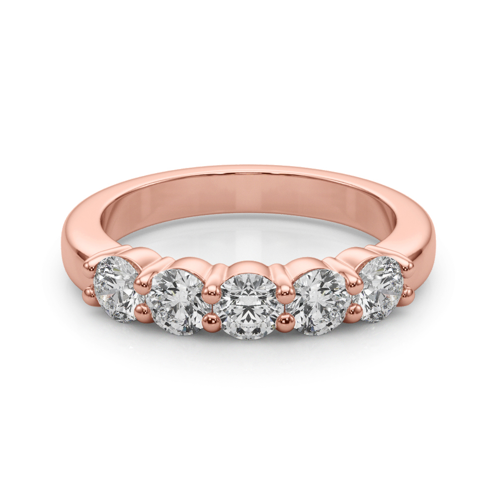 Melina Lab Grown Rose Gold Shared Prong Set  Diamond Ring