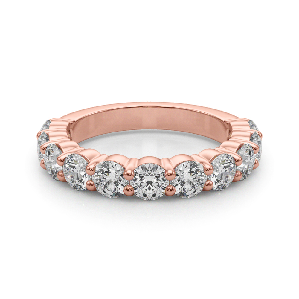 Jolisha Lab Grown Rose Gold Shared Prong Set  Diamond Ring