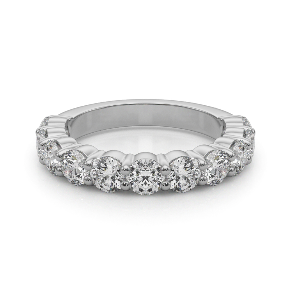 Jolisha Lab Grown Round cut Shared Prong Set  Diamond Ring