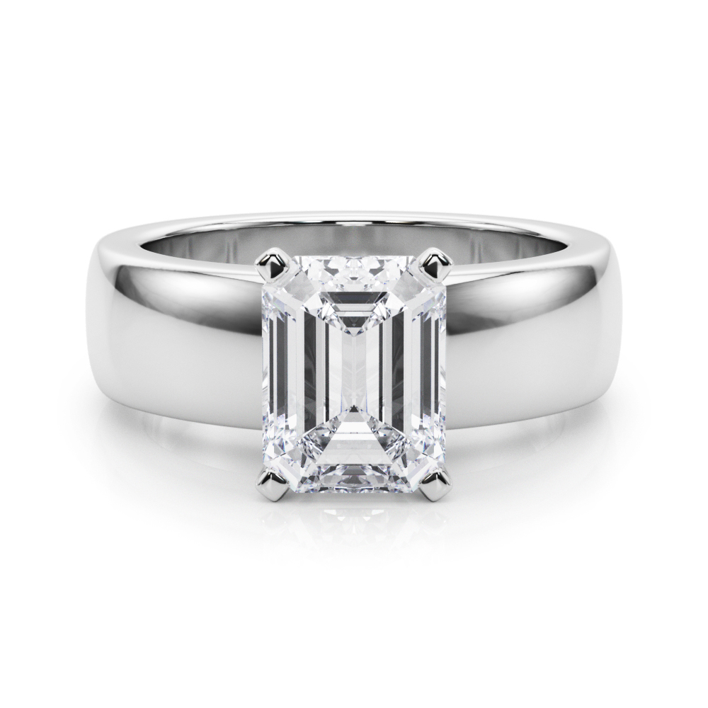 Diorrena Natural 4 Prong  Solitaire Diamond Ring