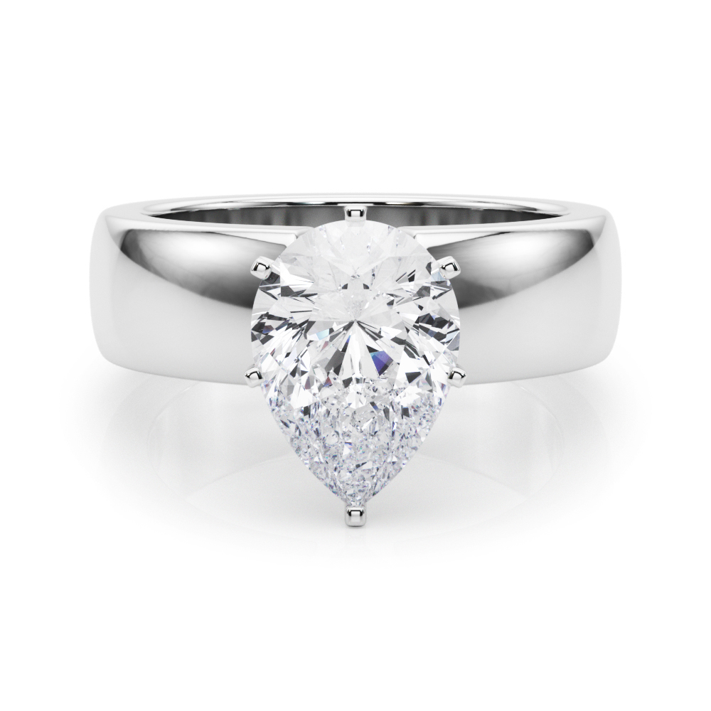 Esra Natural 6 Prong  Solitaire Diamond Ring