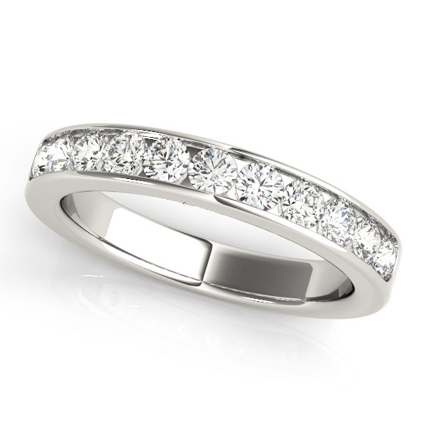 0.2 Ct Lab-Created Round Cut Baylay  Diamond Rings in 9K White Gold