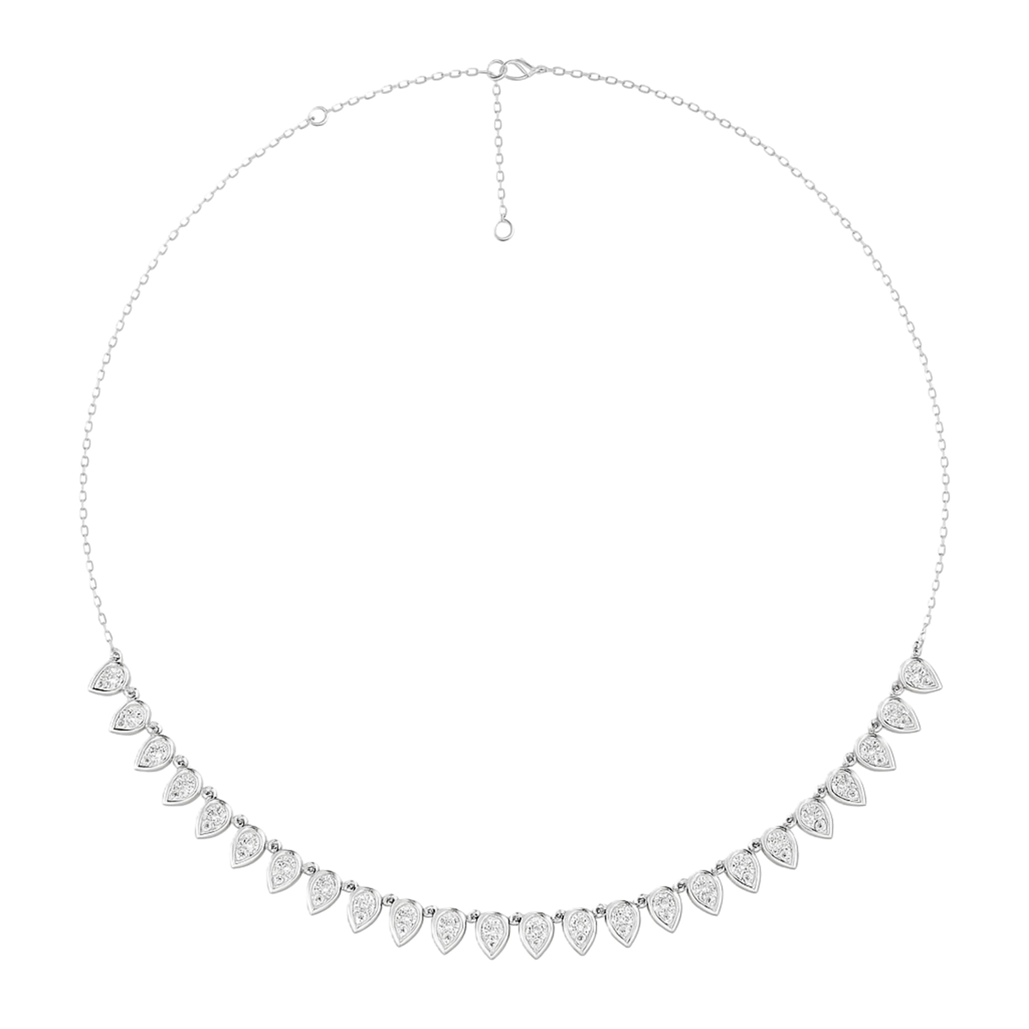 6.50 Carat Pear Shape Diamond Chain Necklace | Sunshine Diamonds