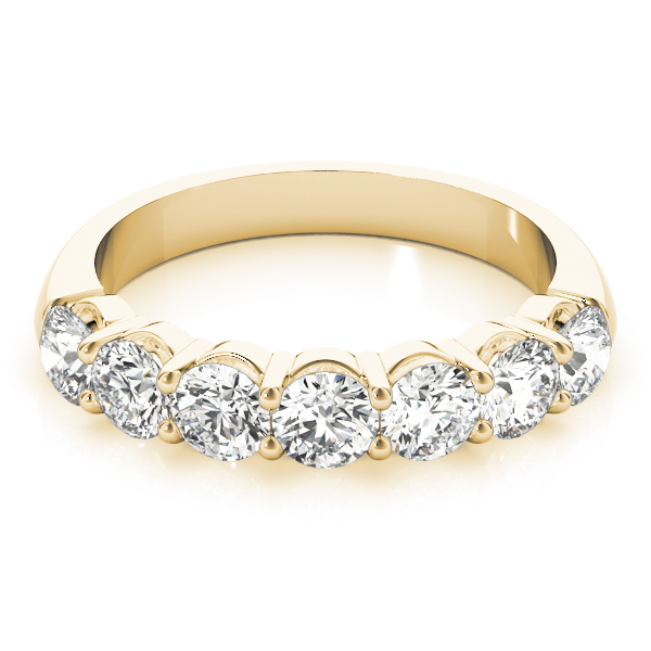 Melinia Lab Grown Yellow Gold Prong set 7 Stone Diamond Ring