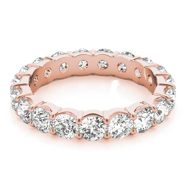 Melina Lab Grown Rose Gold Shared Prong  Diamond Ring