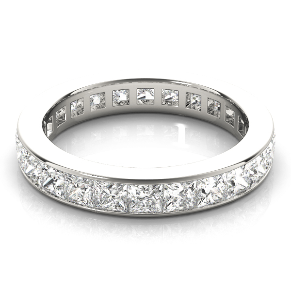Camelina Lab Grown White Gold Channel set  Diamond Ring