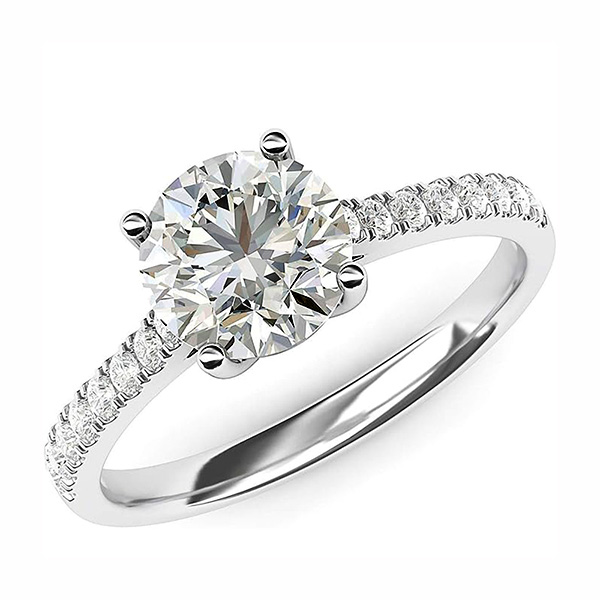 Monalisha Lab-Created Side Stone Diamond Ring