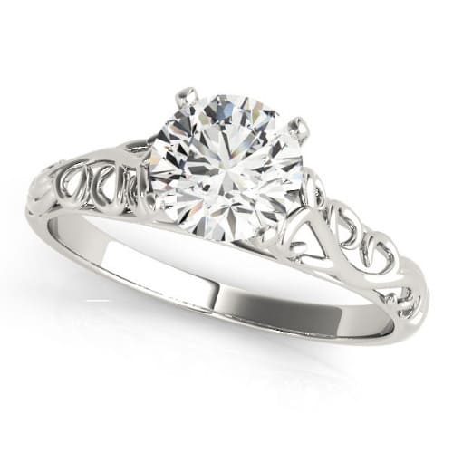 0.2 Ct Natural Round Cut Davia  Solitaire Diamond Rings in Silver 925