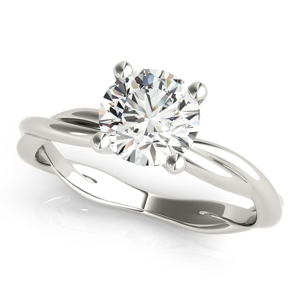0.2 Ct Natural Round Cut Davanee  Solitaire Diamond Rings in Silver 925