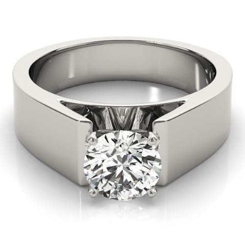 0.2 Ct Natural Round Cut Davida  Solitaire Diamond Rings in Silver 925