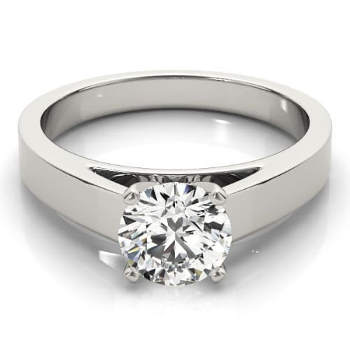 0.2 Ct Natural Round Cut Denae  Solitaire Diamond Rings in Silver 925