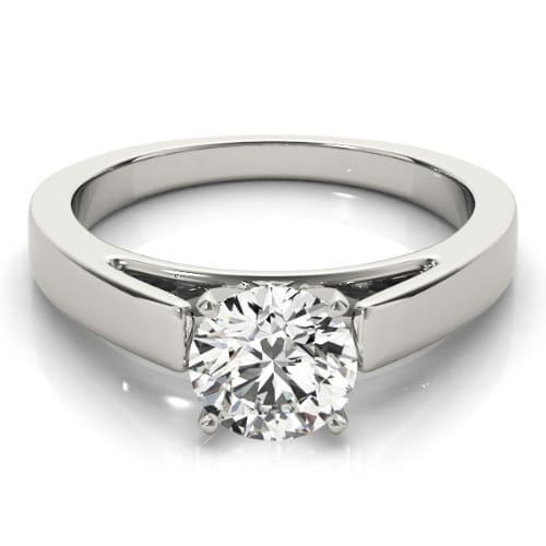 0.2 Ct Natural Round Cut Drucilla  Solitaire Diamond Rings in Silver 925