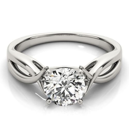 0.2 Ct Natural Round Cut Delaina  Solitaire Diamond Rings in Silver 925