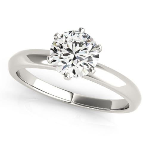 0.2 Ct Natural Round Cut Dreama  Solitaire Diamond Rings in Silver 925