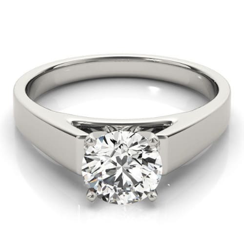 0.2 Ct Natural Round Cut Dorina  Solitaire Diamond Rings in Silver 925