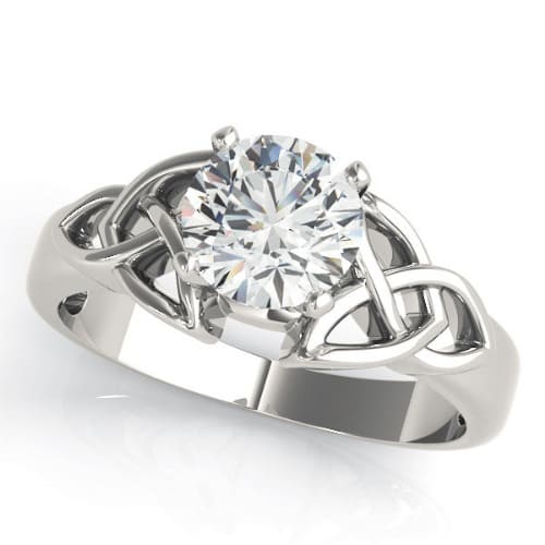 0.2 Ct Natural Round Cut Danea  Solitaire Diamond Rings in Silver 925