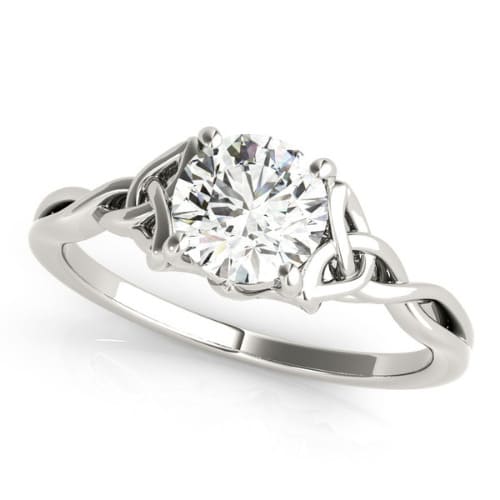 0.2 Ct Natural Round Cut Dawnelle  Solitaire Diamond Rings in Silver 925