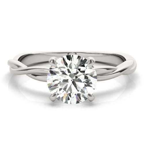 0.2 Ct Natural Round Cut Deeana  Solitaire Diamond Rings in Silver 925