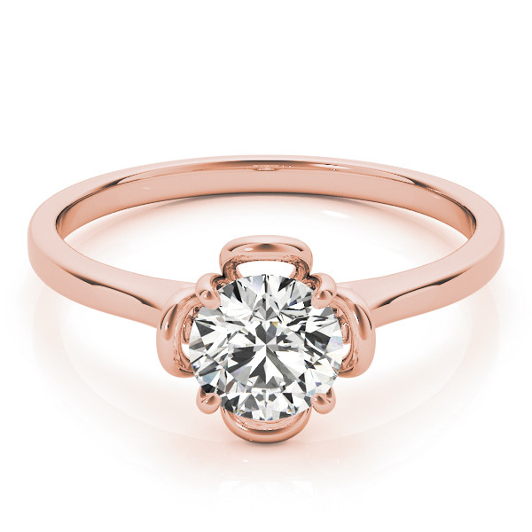 Leighton Lab Grown Diamond Rose Gold Classic Solitaire Engagement Ring