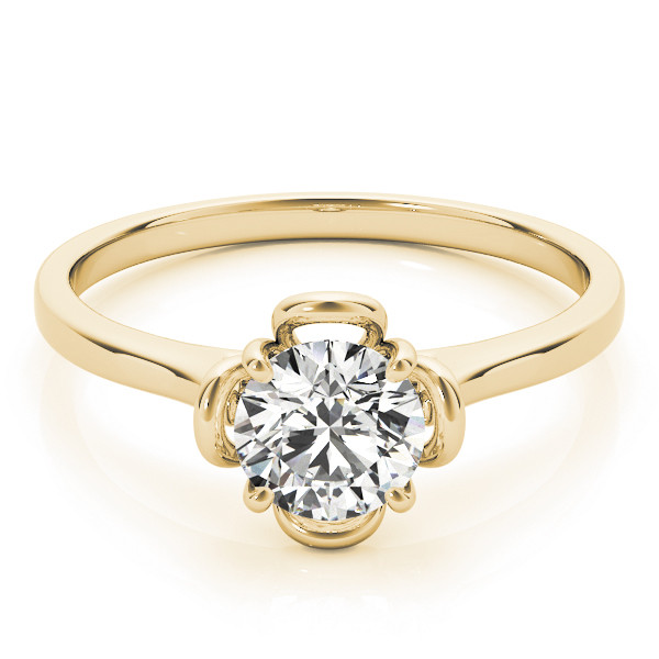 0.2 Ct Lab-Created Diamond Round Cut Leighton  Classic Solitaire Engagement Rings in Silver 925