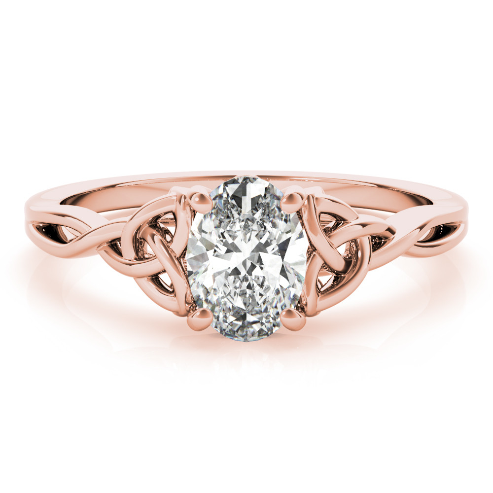 0.1 Ct Lab-Created Diamond Oval Cut Molly  Classic Solitaire Engagement Rings in Silver 925