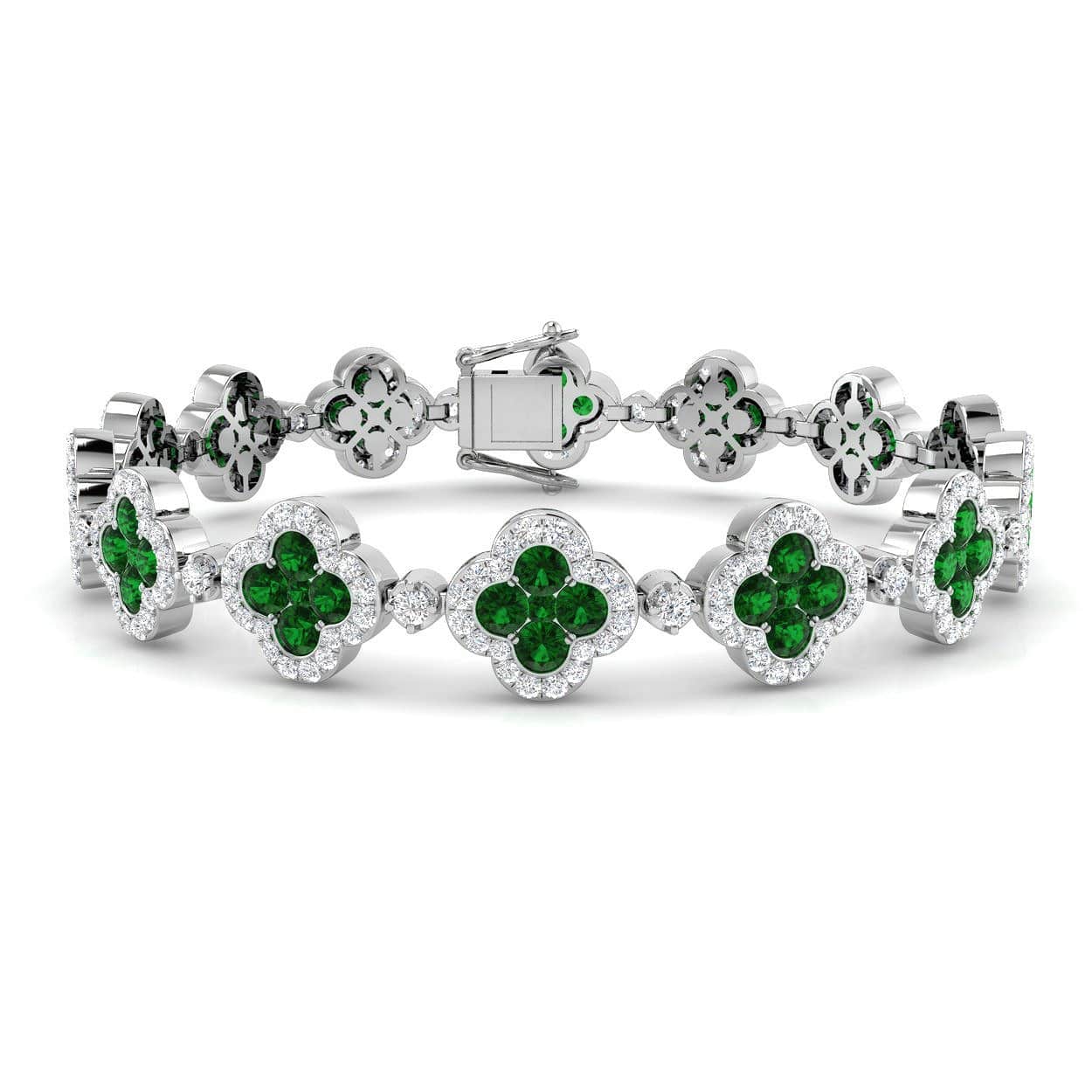 2.75 Ct Round Cut Wilhelmina Emerald Gemstones in Silver 925