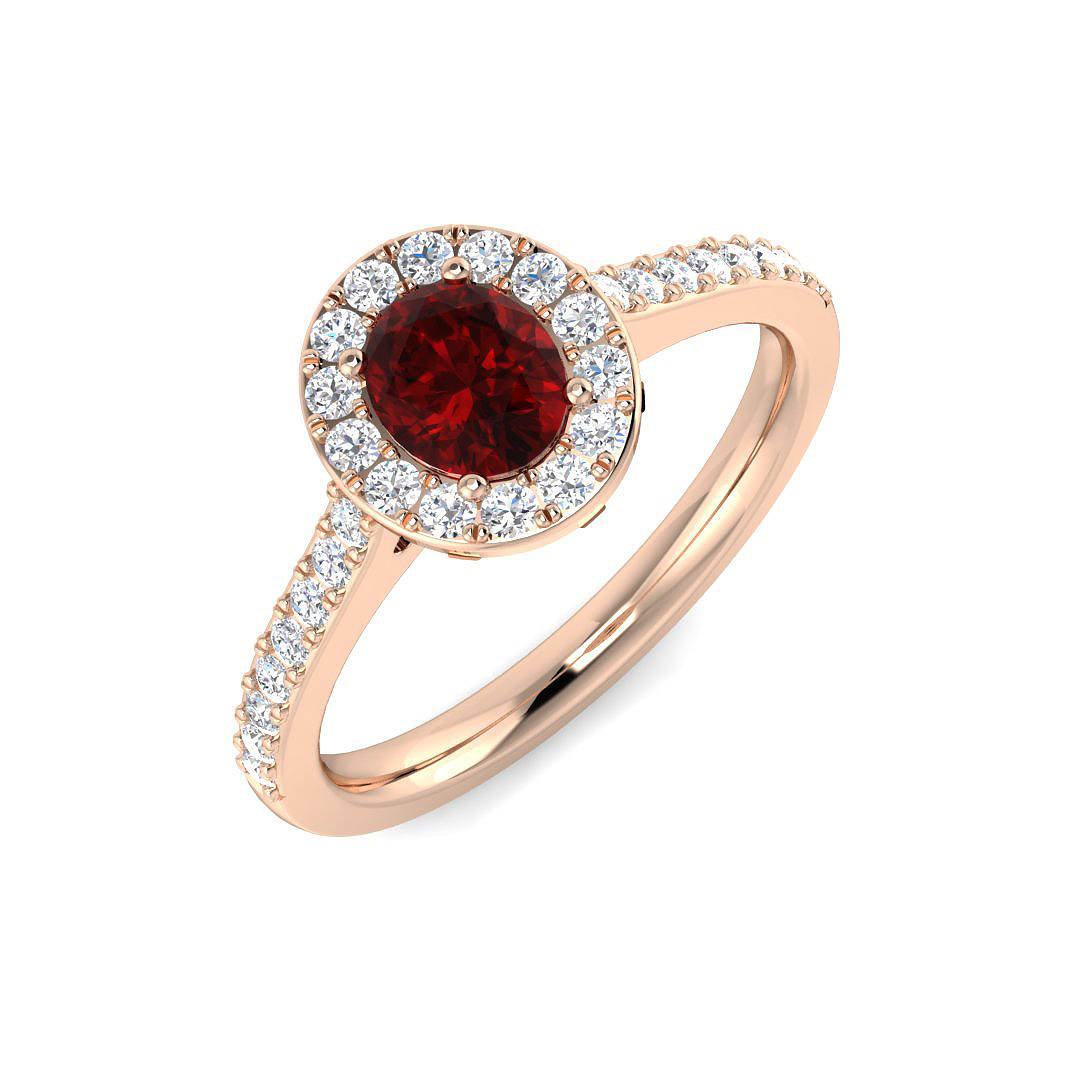 Resia Lab Grown Ruby  Engagement Ring