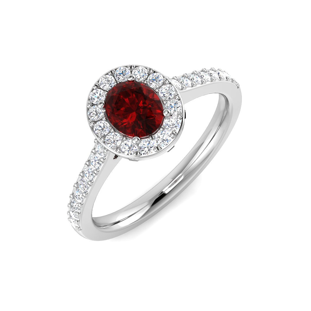 Resia Lab Grown Ruby  Engagement Ring