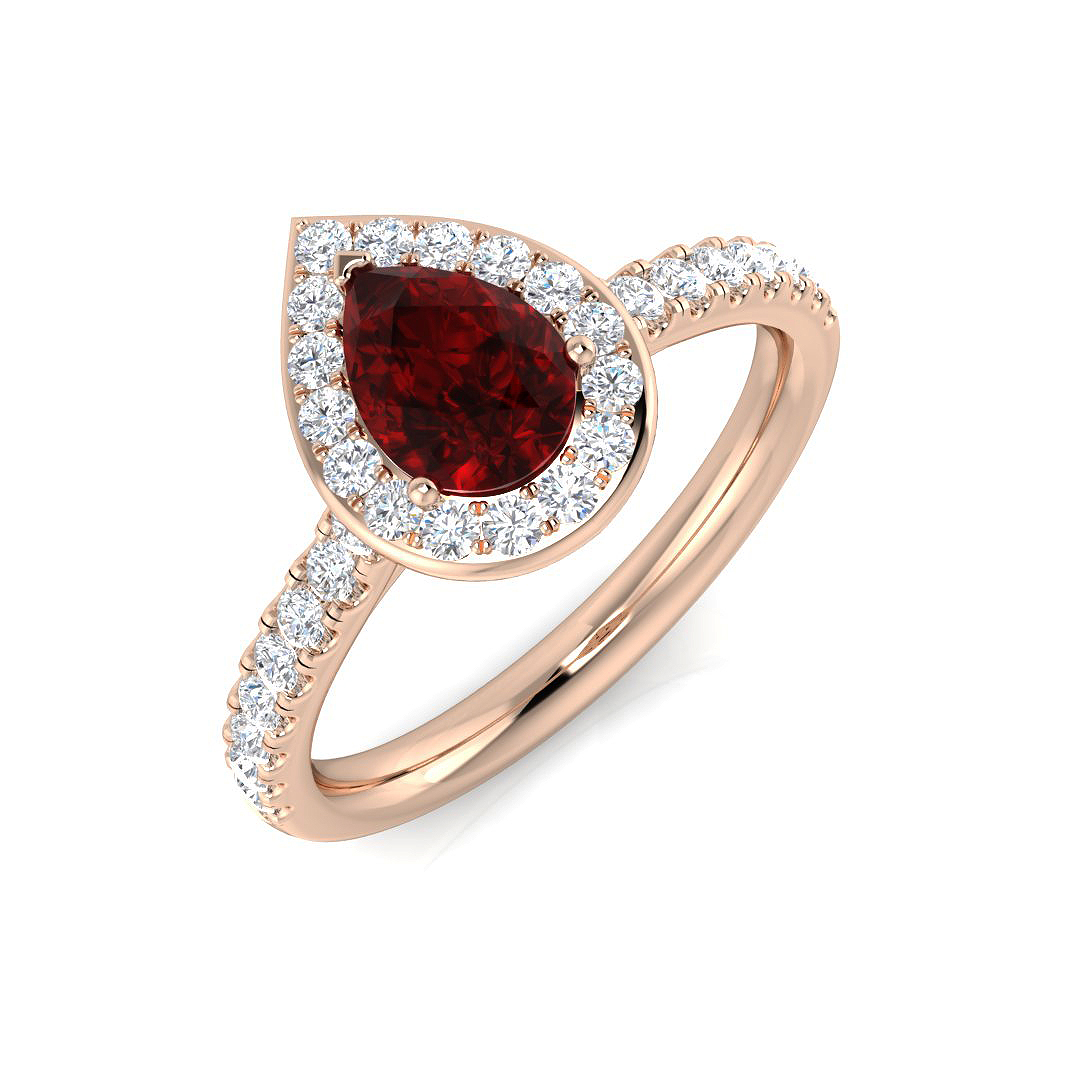 Resia Lab Grown Ruby  Engagement Ring