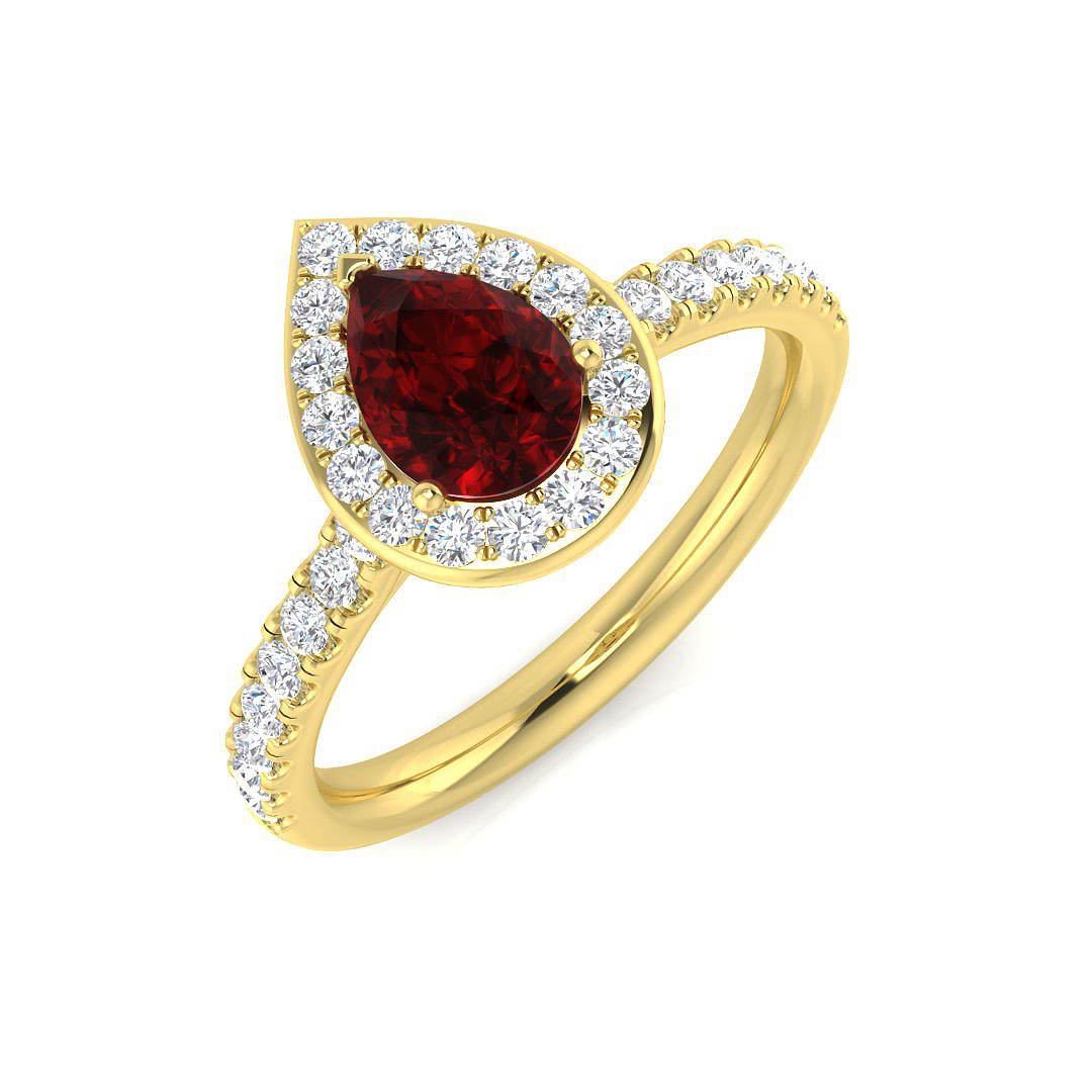 Resia Lab Grown Ruby  Engagement Ring