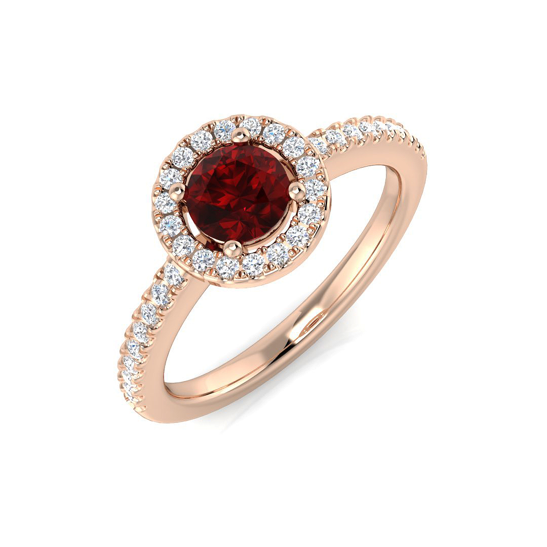 Resia Lab Grown Ruby  Engagement Ring