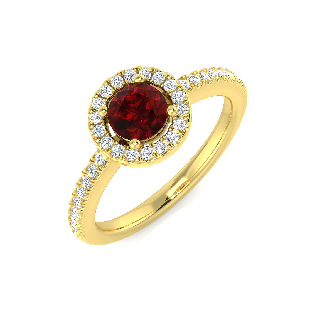 Resia Lab Grown Ruby  Engagement Ring