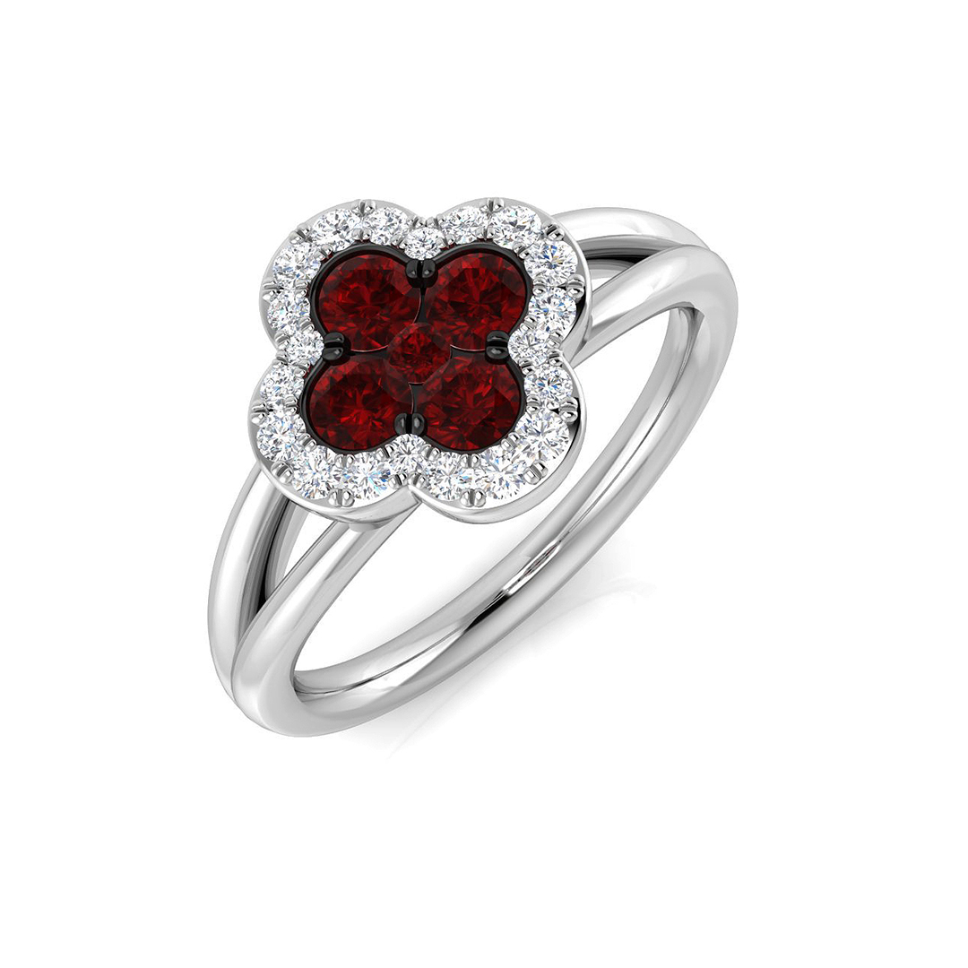 Esmeia Lab Grown Ruby  Engagement Ring
