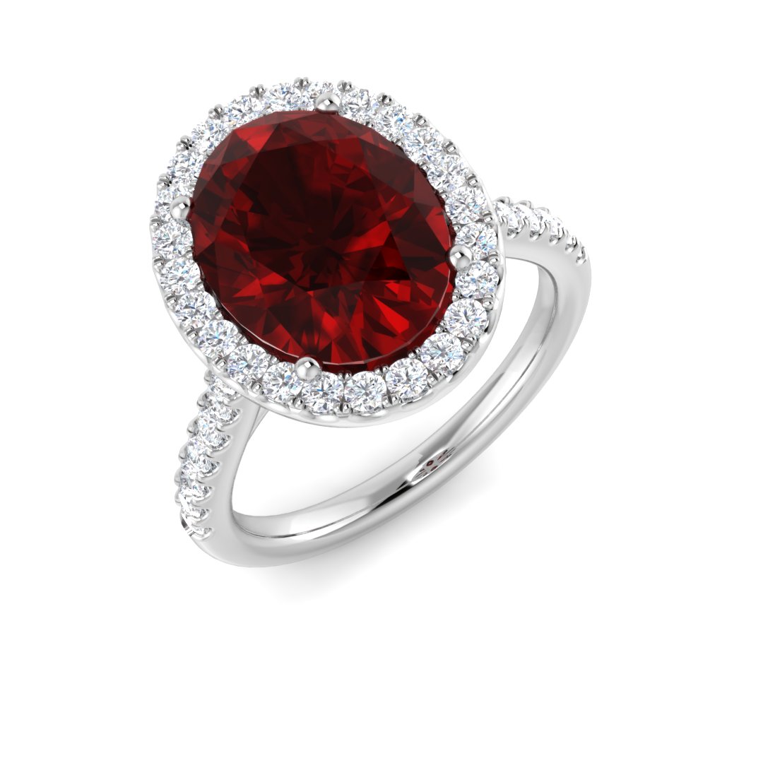 0.35 Ct Natural Ruby Oval Cut Nylania  in Silver 925