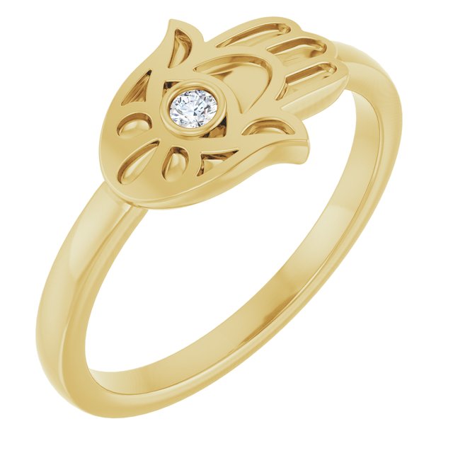 0.1 Ct Natural Round Cut Marisa  Solitaire Diamond Rings