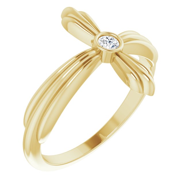 0.1 Ct Natural Round Cut Maeven  Solitaire Diamond Rings