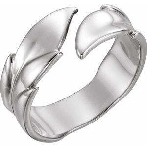Metztli Rings in 14K White Gold