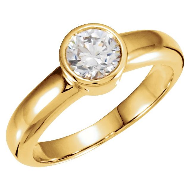 0.1 Ct Lab-Created Round Cut Madalaine  Solitaire Diamond Rings