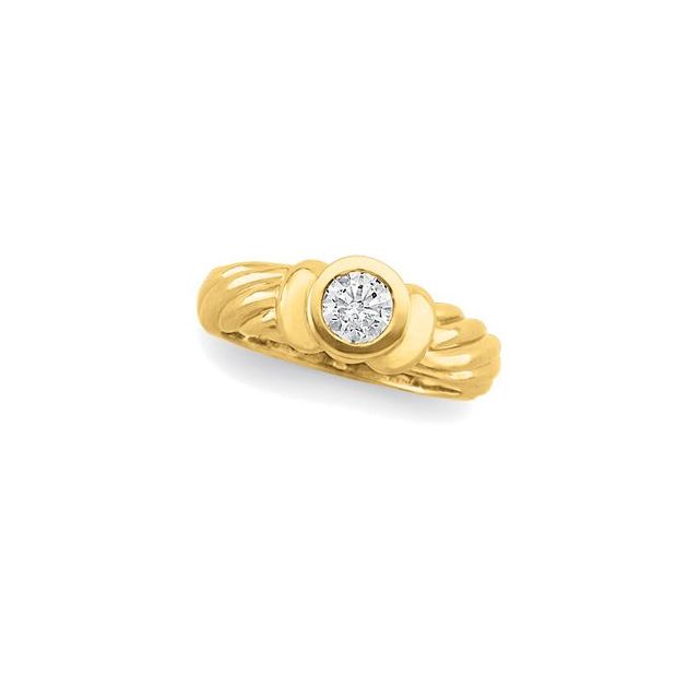 0.1 Ct Natural Round Cut Maddisyn  Solitaire Diamond Rings