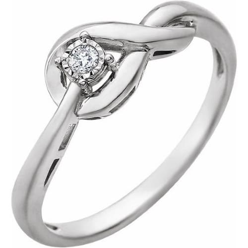 Madelin Natural Platinum 4 Prong Solitaire Diamond Ring
