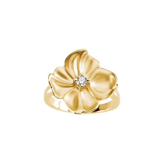 0.1 Ct Natural Round Cut Maleigha  Solitaire Diamond Rings