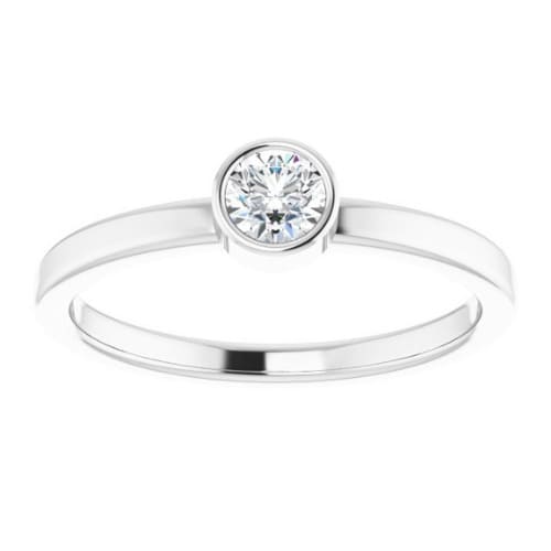 Mable Natural Diamond Bezel Engagement Ring