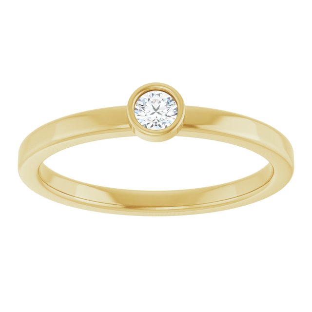 0.1 Ct Lab-Created Diamond Round Cut Mable  Classic Solitaire Engagement Rings in Silver 925