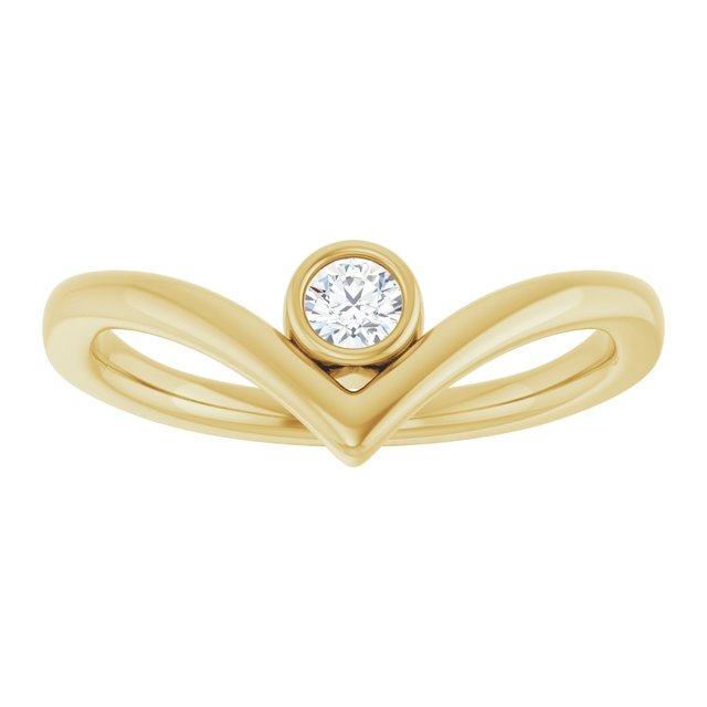 Maricela Natural Diamond Bezel Engagement Ring