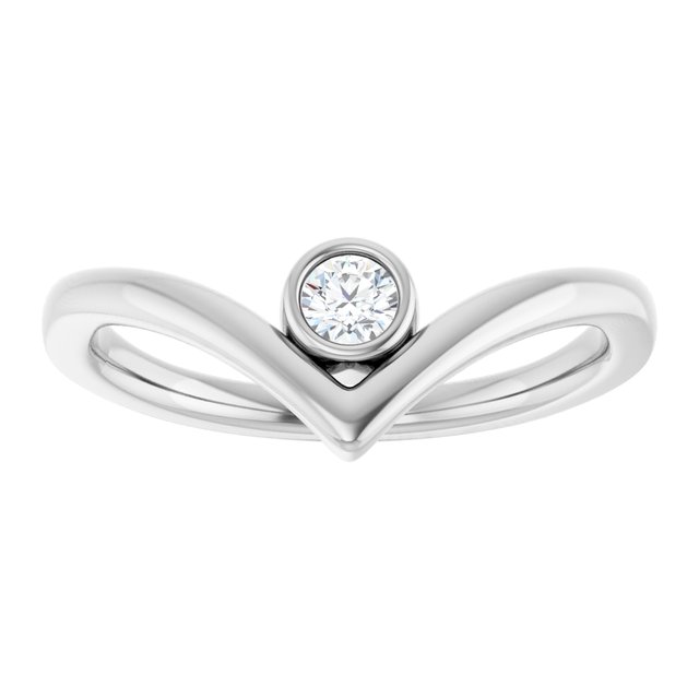 0.1 Ct Lab-Created Diamond Round Cut Maricela  Classic Solitaire Engagement Rings in Silver 925