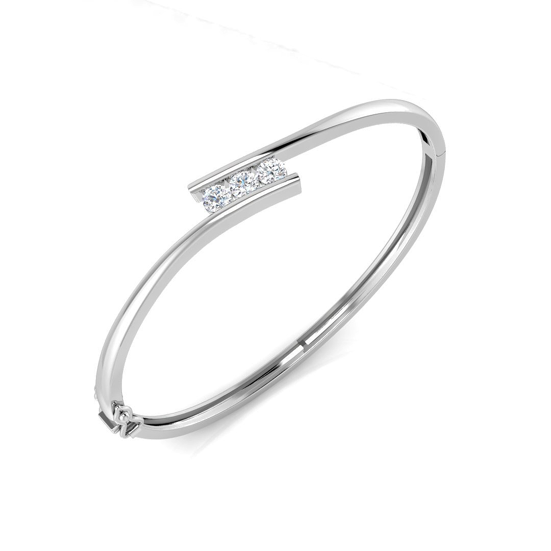 0.75 ct Natural Diamond Round Bangle