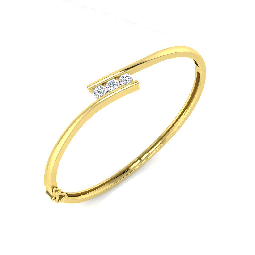 0.75 ct Natural Diamond Round Bangle